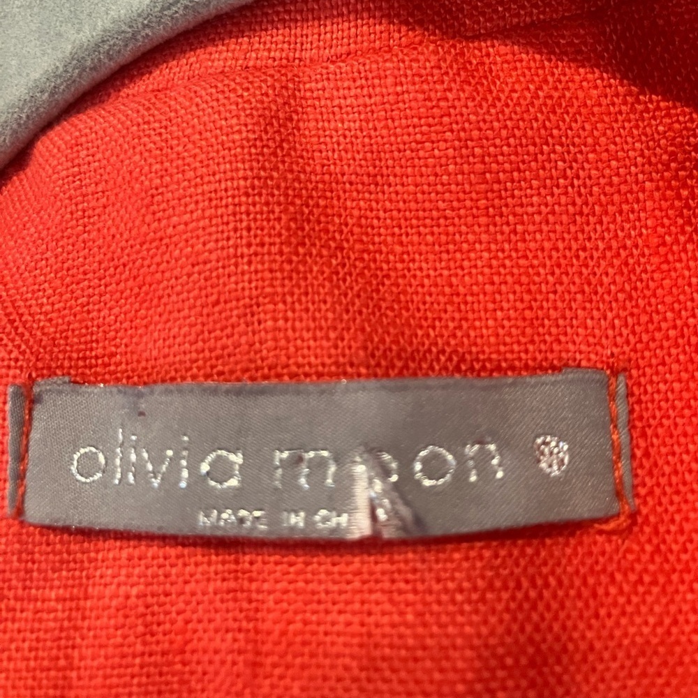 Olivia Moon Linen Blazer Coral Medium - Picture 11 of 12